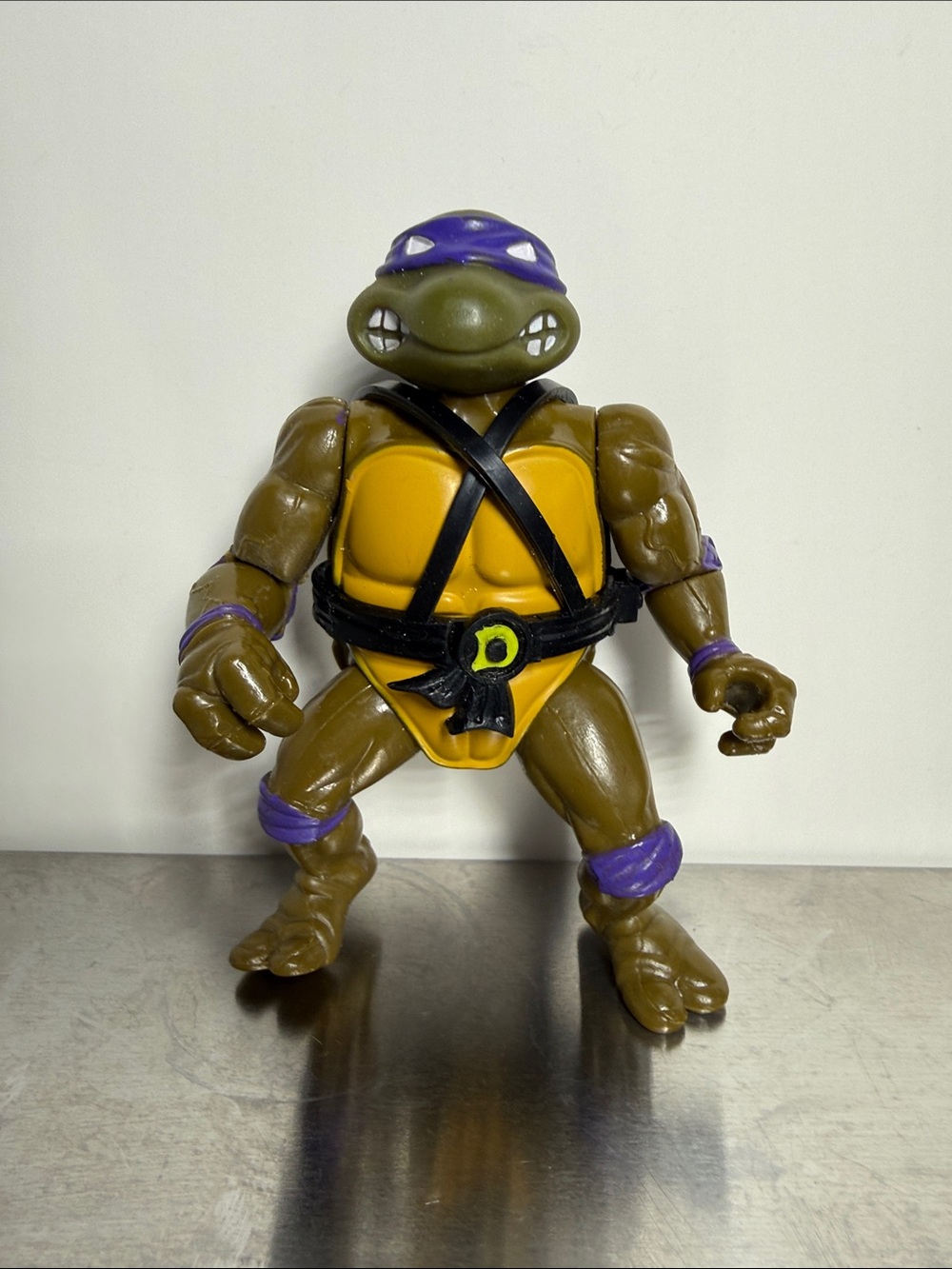 Vintage 1988 TMNT Donatello Action Figure - RARE Soft Head Variant Playmates
